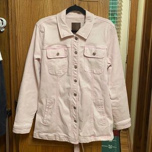 Pink denim jacket